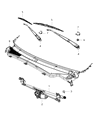 Diagram for Jeep Grand Cherokee Wiper Arm - 68194928AA