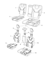 Diagram for 2017 Jeep Cherokee Seat Cover - 5XM81DX9AD