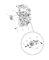 Diagram for 1996 Chrysler Town & Country Water Pump Pulley - 4612172