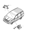 Diagram for Dodge Grand Caravan Yaw Sensor - 56029560AA