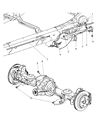 Diagram for 2008 Chrysler Aspen Parking Brake Cable - 52013000AB