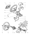 Diagram for 1999 Jeep Grand Cherokee Steering Column Cover - 5GE39LAZAA