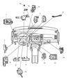 Diagram for Dodge Ram 2500 Seat Heater Switch - 56045625AA
