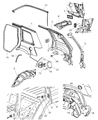 Diagram for Jeep Grand Cherokee Wheelhouse - 55156619AG