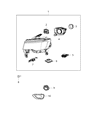 Diagram for Jeep Grand Cherokee Headlight - 68266649AF