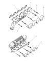 Diagram for 2001 Dodge Ram 1500 Exhaust Manifold Gasket - 53006920