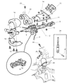 Diagram for 2002 Chrysler Town & Country Steering Column Cover - TE25WL8AA