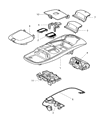Diagram for 2000 Dodge Ram 1500 Dome Light - 5013612AA