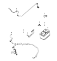 Diagram for Jeep Grand Cherokee Battery Cable - 68334509AC