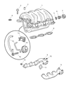 Diagram for 2008 Chrysler Crossfire Exhaust Manifold Gasket - 5096516AA