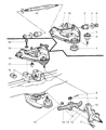Diagram for Dodge Control Arm Bushing - 52106434AA