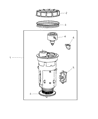 Diagram for 2000 Jeep Cherokee Fuel Filter - 4798301