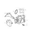 Diagram for Chrysler PT Cruiser Throttle Body Gasket - 4891526AB