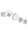 Diagram for Chrysler PT Cruiser Wheel Cover - 4656424AD