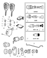 Diagram for 2009 Jeep Compass Car Key - 68000603AA