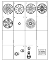 Diagram for Chrysler LHS Wheel Cover - 4782556
