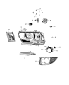 Diagram for 2013 Dodge Charger Headlight - 57010410AE