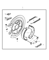 Diagram for Chrysler Aspen Parking Brake Shoe - 68001472AB