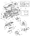 Diagram for 1999 Chrysler Town & Country Glove Box - RV541L5AA