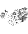 Diagram for Chrysler Pacifica Alternator Bracket - 4861578AA