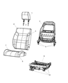 Diagram for 2010 Jeep Liberty Seat Cover - 1RL151DVAA