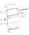 Diagram for Dodge Door Latch Assembly - 68185990AC