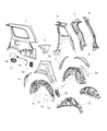 Diagram for Jeep Grand Cherokee Fuel Filler Housing - 68148794AH