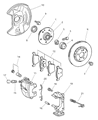 Diagram for Chrysler Crossfire Brake Pad - 5114555AA