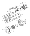 Diagram for Mopar Brake Caliper - 68029889AC
