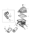 Diagram for Chrysler Air Filter Box - 68022259AB