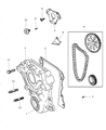 Diagram for 2003 Dodge Durango Timing Cover Gasket - 53021057AB
