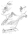Diagram for 2005 Chrysler Town & Country Parking Brake Cable - 4683298AD