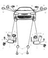 Diagram for 2006 Chrysler Sebring Headlight - V7106036AA