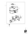 Diagram for 2019 Ram 3500 Brake Master Cylinder - 68433355AA