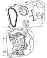 Diagram for 2006 Dodge Charger Timing Cover - 4792795AD