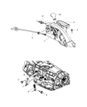 Diagram for 2006 Jeep Commander Shift Cable - 52109667AD