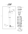 Diagram for Chrysler Coil Spring Insulator - 68218024AB