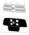 Diagram for Ram 2500 Grille - 68001467AB