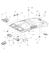 Diagram for 2010 Dodge Challenger Dome Light - 1AR29XDVAB