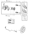 Diagram for Jeep Grand Cherokee Wheel Bearing - 52111884AB