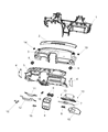 Diagram for 2013 Jeep Compass Steering Column Cover - 1AV76XDVAD