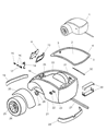 Diagram for 2001 Chrysler Prowler Lift Support - 5003691AA