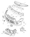 Diagram for Dodge Neon Grille - 5303600AB