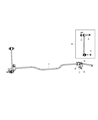 Diagram for Jeep Gladiator Sway Bar Bushing - 68139762AB