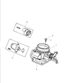 Diagram for Jeep Wrangler Throttle Body Gasket - 53007543AB