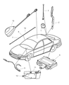 Diagram for 2004 Dodge Intrepid Antenna Cable - 5066207AB