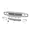 Diagram for 2011 Dodge Challenger Grille - 68109855AA