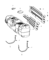 Diagram for Mopar Fuel Tank Strap - 52102671AB