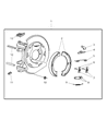 Diagram for 2005 Jeep Liberty Parking Brake Shoe - 5093390AA
