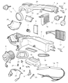 Diagram for 2004 Jeep Wrangler Blower Motor Resistor - 4864957